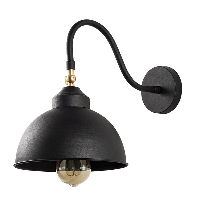 Opviq Lámpara de pared industrial en negro